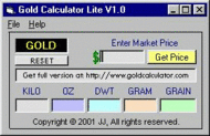 Gold Calculator Lite screenshot